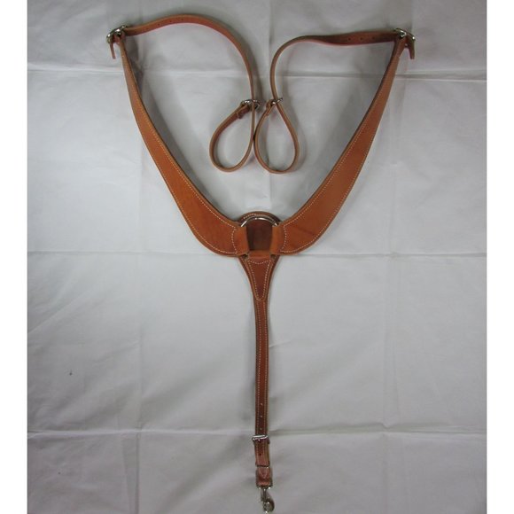 Handmade Other - NEW Handmade Leather Pulling Breast Collar Tack Roping Barrel Race - Standard Ho